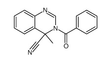 3-benzoyl-3,4-dihydro-4-methyl-4-quinazolinecarbonitrile结构式