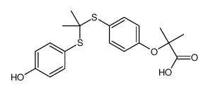 2-[4-[2-(4-hydroxyphenyl)sulfanylpropan-2-ylsulfanyl]phenoxy]-2-methylpropanoic acid Structure