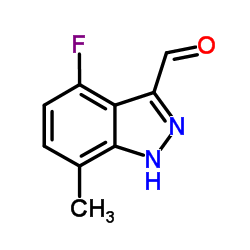 4-Fluoro-7-methyl-1H-indazole-3-carbaldehyde结构式