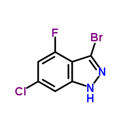 3-Bromo-6-chloro-4-fluoro-1H-indazole Structure