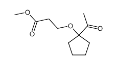 3-(1-acetyl-cyclopentyloxy)-propionic acid methyl ester结构式
