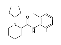 1-cyclopentyl-piperidine-2-carboxylic acid-(2,6-dimethyl-anilide)结构式