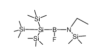 {ethyl(trimethylsilyl)amino}fluoro{tris(trimethylsilyl)silyl}borane Structure