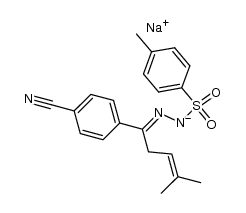 sodium salt of 1-(p-cyanophenyl)-4-methyl-3-penten-1-one N-tosylhydrazone Structure