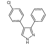 4-(4-chlorophenyl)-3-phenyl-1H-pyrazole结构式