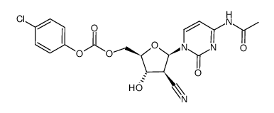 4-N-acetyl-5'-O-(4-chlorophenyloxycarbonyl)-2'-cyano-2'-deoxy-1-β-D-arabinofuranosylcytosine Structure