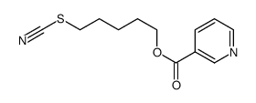 5-thiocyanatopentyl pyridine-3-carboxylate structure