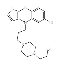 2-[4-[3-(6-chlorothieno[2,3-b][1,4]benzothiazin-4-yl)propyl]piperazin-1-yl]ethanol Structure