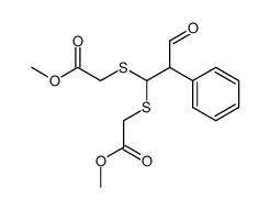 dimethyl 2,2'-((3-oxo-2-phenylpropane-1,1-diyl)bis(sulfanediyl))diacetate Structure