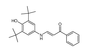 1-phenyl-3-(3,5-di-tert-butyl-4-hydroxyanilino)-2-propen-1-one结构式