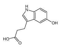 3-(5-hydroxy-1H-indol-3-yl)propanoic acid结构式