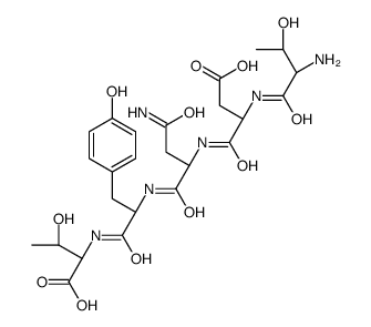 L-Threonyl-L-α-aspartyl-L-asparaginyl-L-tyrosyl-L-threonine Structure