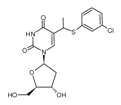 5-[1-(3-chlorophenylthio)ethyl]-2'-deoxyuridine Structure