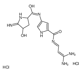 4-[(5-amino-4-hydroxy-3,4-dihydro-2H-pyrrole-2-carbonyl)amino]-N-(3,3-diaminoprop-2-enylidene)-1H-pyrrole-2-carboxamide,dihydrochloride结构式