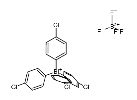 tetrakis(4-chlorophenyl)bismuthonium tetrafluoroborate结构式