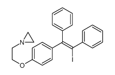 1-[2-[4-(2-iodo-1,2-diphenylethenyl)phenoxy]ethyl]aziridine结构式