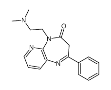 5-[2-(dimethylamino)ethyl]-2-phenyl-3H-pyrido[2,3-b][1,4]diazepin-4-one结构式