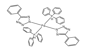 trans-[Pd(triphenylphosphine)2(N4CPh)2] Structure