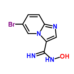 6-Bromo-N-hydroxyimidazo[1,2-a]pyridine-3-carboximidamide Structure