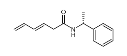 (R,E)-N-(1-phenylethyl)hexa-3,5-dienamide结构式