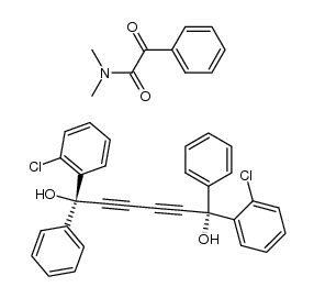 1,6-bis(o-chlorophenyl)1,6-diphenylhexa-2,4-diyne-1,6-diol-N,N-dimethyl-α-oxobenzeneacetamide Structure