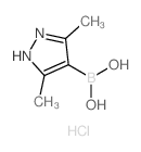 3,5-二甲基-1 H -吡唑-4-硼酸盐酸盐结构式