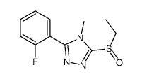 3-ethylsulfinyl-5-(2-fluorophenyl)-4-methyl-1,2,4-triazole结构式