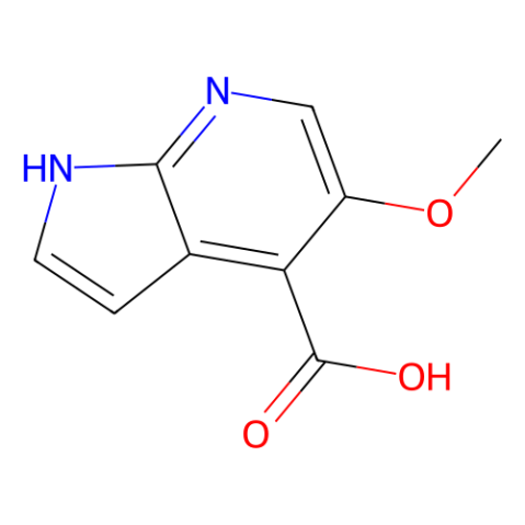 5-Methoxy-7-azaindole-4-carboxylic acid结构式
