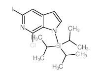 7-Chloro-5-iodo-1-(triisopropylsilyl)-1H-pyrrolo[2,3-c]pyridine structure