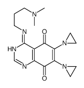 6,7-bis(1-aziridinyl)-4-((3-(N,N-dimethylamino)propyl)amino)-5,8-quinazolinedione structure
