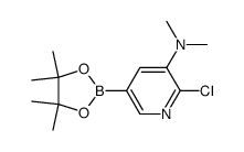 2-chloro-N,N-dimethyl-5-(4,4,5,5-tetramethyl-1,3,2-dioxaborolan-2-yl)pyridin-3-amine结构式