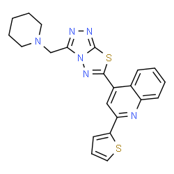 4-[3-(1-Piperidinylmethyl)[1,2,4]triazolo[3,4-b][1,3,4]thiadiazol-6-yl]-2-(2-thienyl)quinoline picture