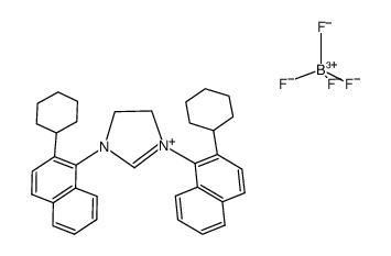 1,3-bis(2-cyclohexylnaphthalen-1-yl)imidazolinium tetrafluoroborate结构式