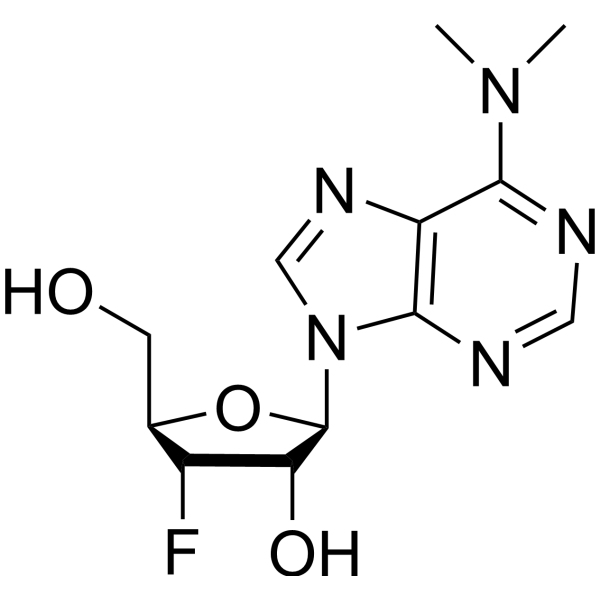 3’-Deoxy-3’-fluoro-N6,N6-dimethyladenosine结构式
