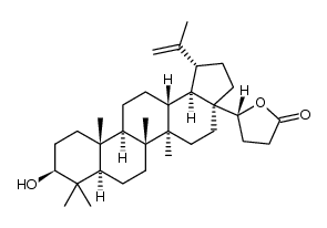 (R)-4-[3β-hydroxy-28-norlup-20(29)-en-17β-yl]-γ-butyrolactone结构式