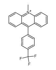 10-methyl-9-(4-(trifluoromethyl)phenyl)acridin-10-ium结构式