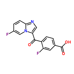 3-Fluoro-4-[(6-fluoroimidazo[1,2-a]pyridin-3-yl)carbonyl]benzoic acid结构式