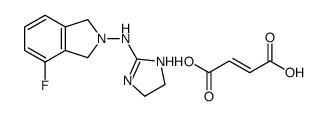 N-[(4,5-Dihydro-1H-imidazol)-2-yl]-4-fluoro-1,3-dihydro-2H-isoindole-2-amine maleate结构式