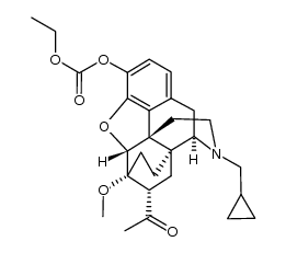 7α-acetyl-17-(cyclopropylmethyl)-3-[(ethoxycarbonyl)oxy]-6,14-endo(ethano)tetrahydronororipavine结构式