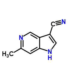 6-Methyl-1H-pyrrolo[3,2-c]pyridine-3-carbonitrile结构式