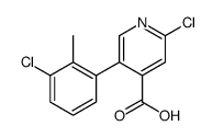 2-chloro-5-(3-chloro-2-methylphenyl)pyridine-4-carboxylic acid Structure
