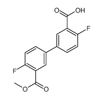 2-fluoro-5-(4-fluoro-3-methoxycarbonylphenyl)benzoic acid Structure