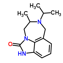 5-methyl-6-(propan-2-yl)-4,5,6,7-tetrahydroimidazo[4,5,1-jk][1,4]benzodiazepin-2-ol结构式