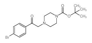1-BOC-4-(2-(4-溴苯基)-2-氧乙基)哌嗪结构式