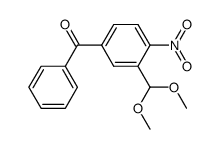 (3-dimethoxymethyl-4-nitro-phenyl)-phenyl-methanone结构式