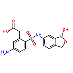 2-(5-aMino-2-(N-(1-hydroxy-1,3-dihydrobenzo[c][1,2]oxaborol-6-yl)sulfaMoyl)phenyl)acetic acid结构式