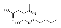 2-(2-N-butyl-4-hydroxy-6-methylpyrimidin-5-yl)acetic acid structure