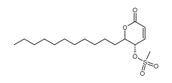 (3S)-6-oxo-2-undecyl-3,6-dihydro-2H-pyran-3-yl methanesulfonate结构式