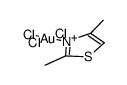 trichloro(2,4-dimethylthiazole)gold(III)结构式