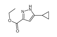 5-环丙基-1H-吡唑-3-羧酸乙酯结构式